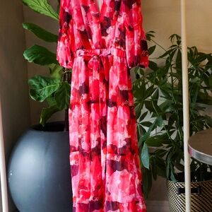 Vibrant Floral Maxi Dress